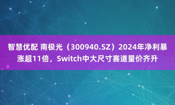 智慧优配 南极光（300940.SZ）2024年净利暴涨超11倍，Switch中大尺寸赛道量价齐升