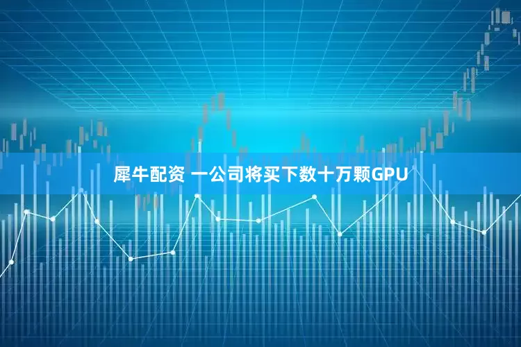 犀牛配资 一公司将买下数十万颗GPU
